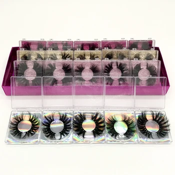 

3d Mink Lashes Set 20 Pairs Wholesale False Eyelashes Vendor Makeup Eyelash Packaging Box Dramatic 25mm Mink Lashes Bulk