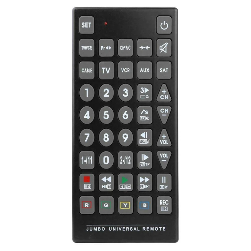 

8 in 1 QFX REM-115 Oversize Universal Remote Control for TV DVD Recorder