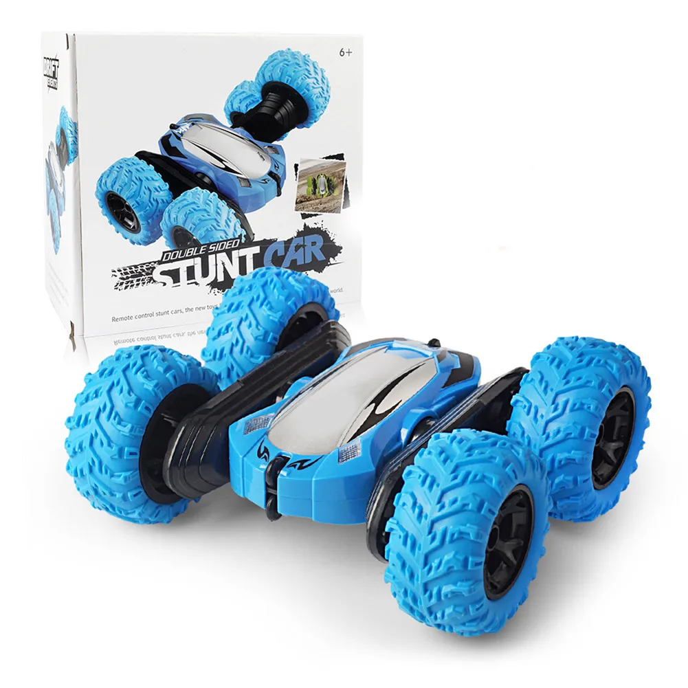 RC автомобиль 2,4G трюк Дрифт дистанционный пульт рулон автомобиля 360 флип детские игрушки подарки S7JN - Цвет: Blue B