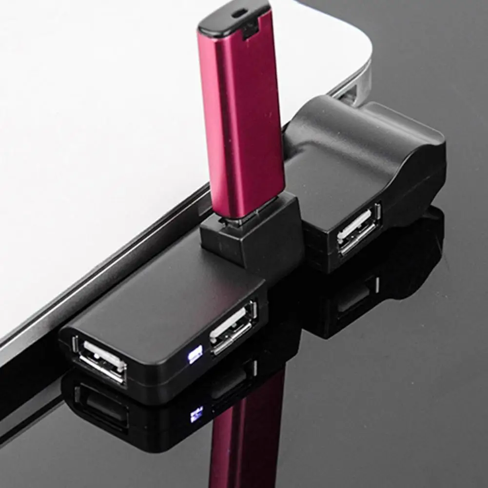 Поворотный мини-usb-хаб разветвитель с 4 портами Кабель-адаптер для передачи