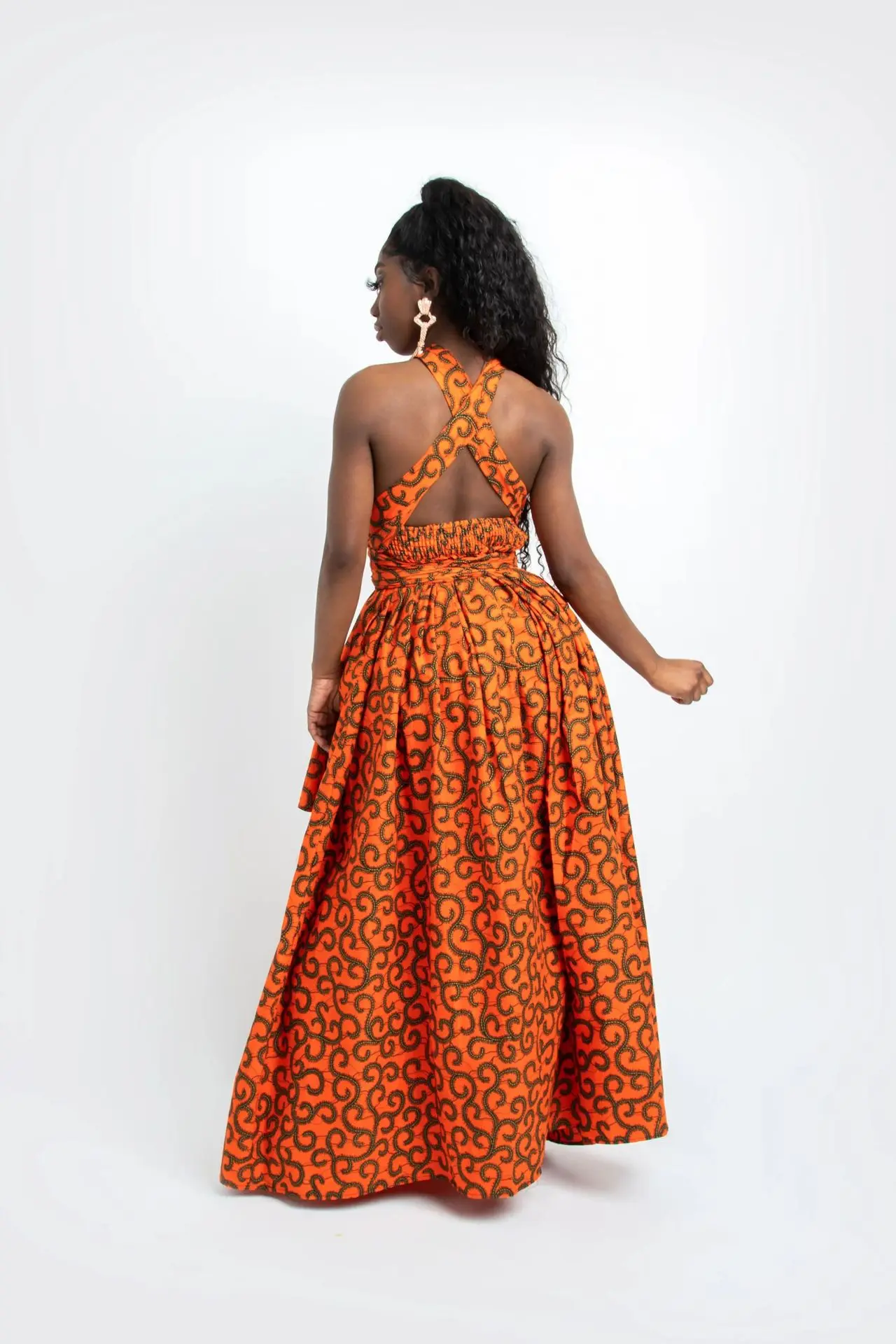 Robe longue élégante imprimé Dashiki et Ankara 207