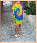Autumn Tie Dye Galaxy Printed Women's Set Zipper Up Turn-down Neck Crop Top Pencil Pants Suit Sporty Two Piece Sets Tracksuits