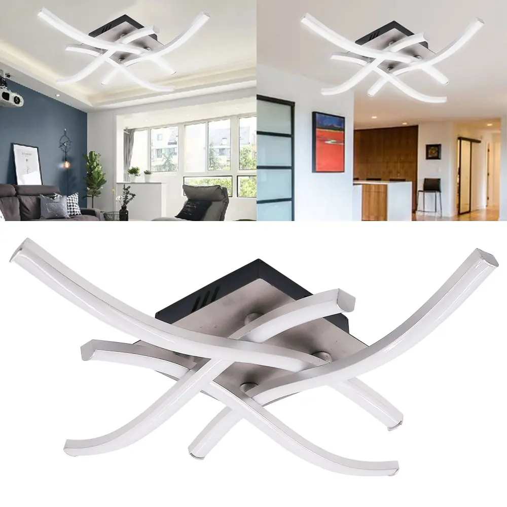 

LED Ceiling Lights 12W 18W 24W Led Panel Ceiling Lamps Aluminium Forked Shaped Led Lamp for Living Room Bedroom Hallway Decor