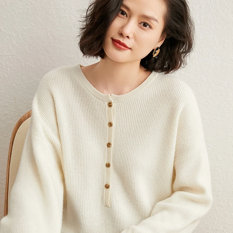 New Autumn Winter Solid 100% Cashmere Sweaters