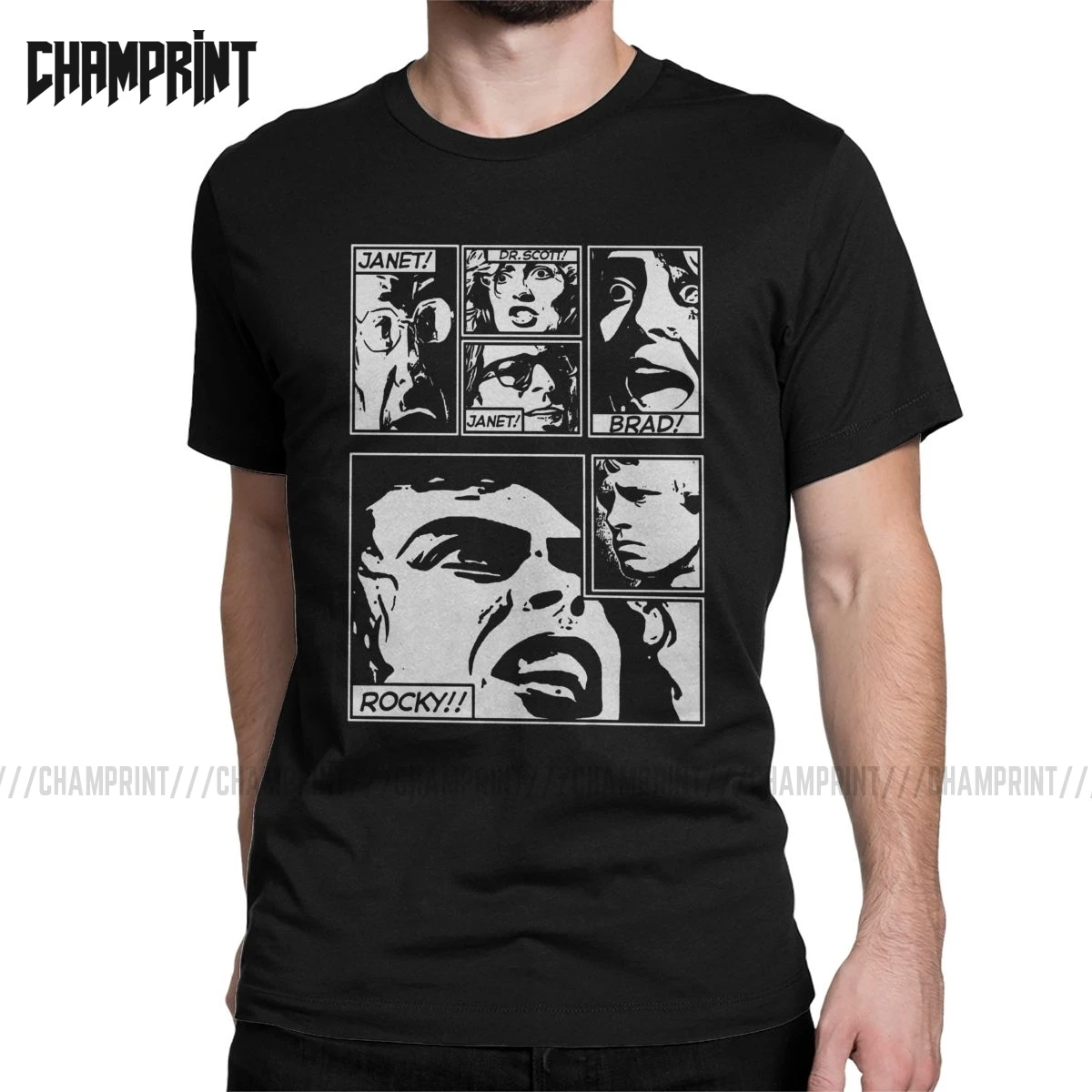 ジャanet 男性のホラーをテーマにしたtシャツ 古典的な綿の半袖tシャツ Tシャツ Aliexpress