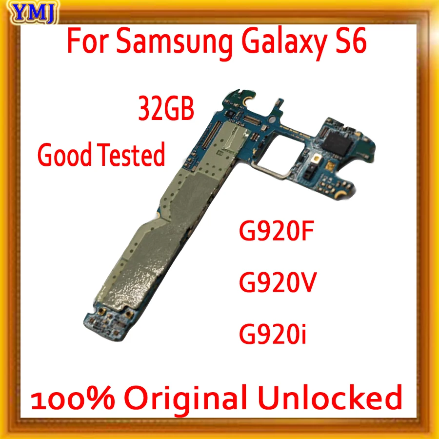 Для Samsung Galaxy S6 G920F G920V G920I 100% оригинальная разблокированная материнская плата
