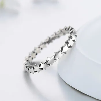 

CHAMSS Fashion Pentagram Ring Personalized Simple Female Birthday Gift