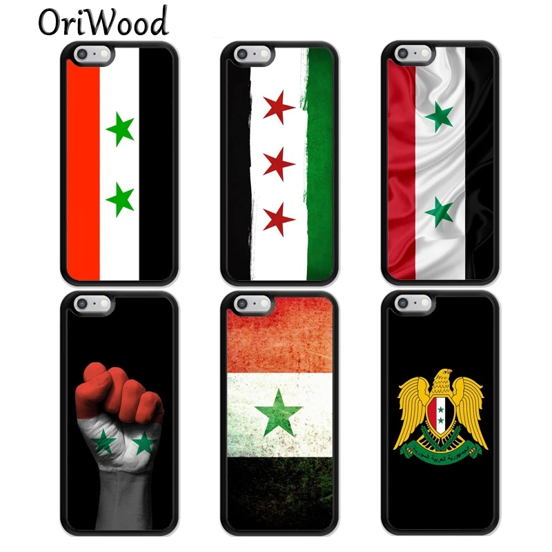 

OriWood Syria Flag TPU Phone Case For iPhone X XR XS MAX 6S 6 7 8 Plus 5S SE Rubber Bcak Cover Coque Shell