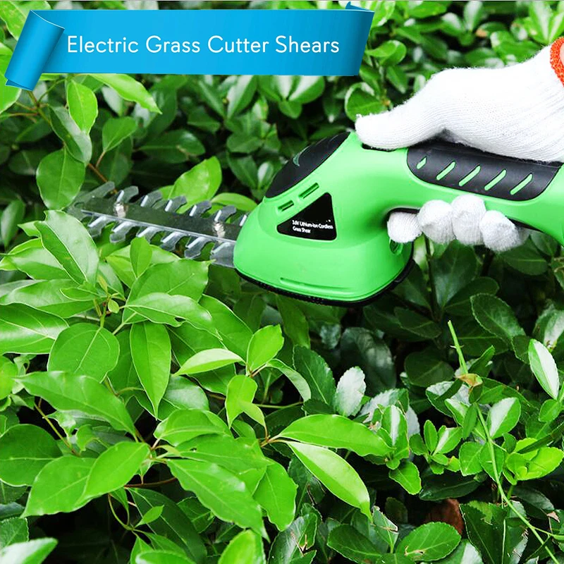 3.6V 2-in-1 Cordless Grass Shear Lithium-ion Rechargeable Hedge Grass Trimmer Shears For Lawn Mower Shrub shear Garden Tools