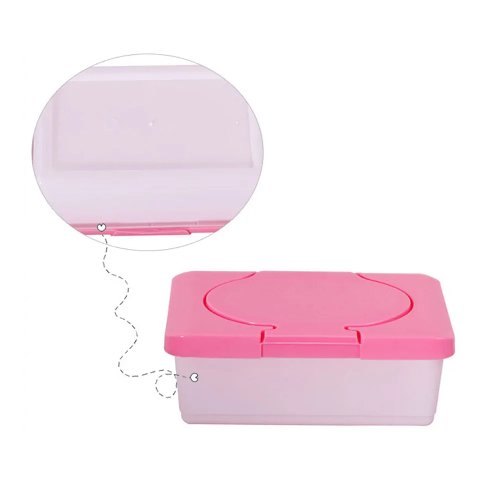 Details about   Home Wet Tissue Storage Box Plastic Case Car Office Wipes Holder with Buckle Lid 