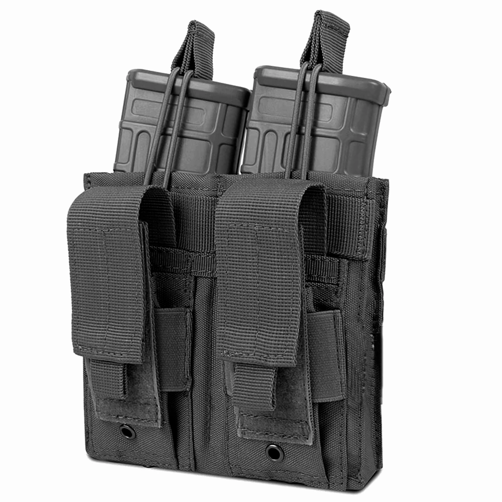 Double Rifle Pistol Cartridge Clip Bag Hunting Molle Tactical Molle Mag Pouch 