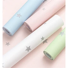 Self Adhesive Waterproof Star Pattern Embossed Wallpaper Children Bedroom Furniture  PVC Wallpaper Wall Sticker Contact Paper