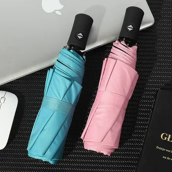 

High Quality Advertising Umbrella Fully Automatic Umbrella Fold Men Women 3 Folding Umbrella Parasol Mens Gifts