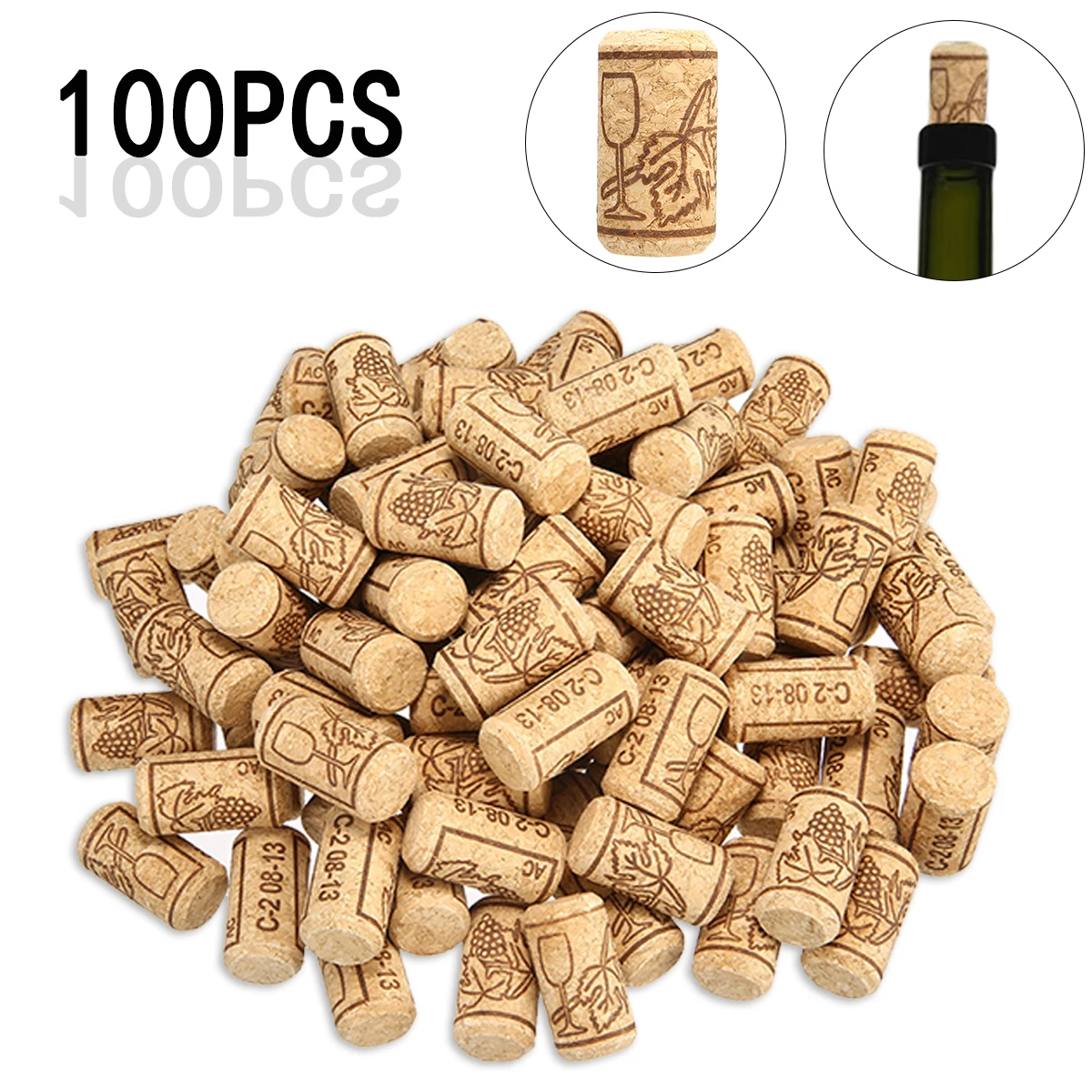 

100Pcs Soft Cork Bungs Homebrewing Red Wine Champagne Bottle Stopper Bungs Multi Styles DIY Bottle Sealing Stopper Plug Barware