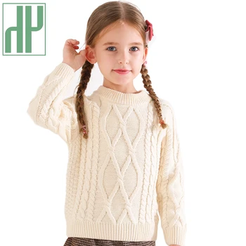 

HH Autumn Winter Children's Retro Style Warm Sweaters For Girls Clothes Knitted Jumpers Outfits Baby Kids Fashion Soft Sweater