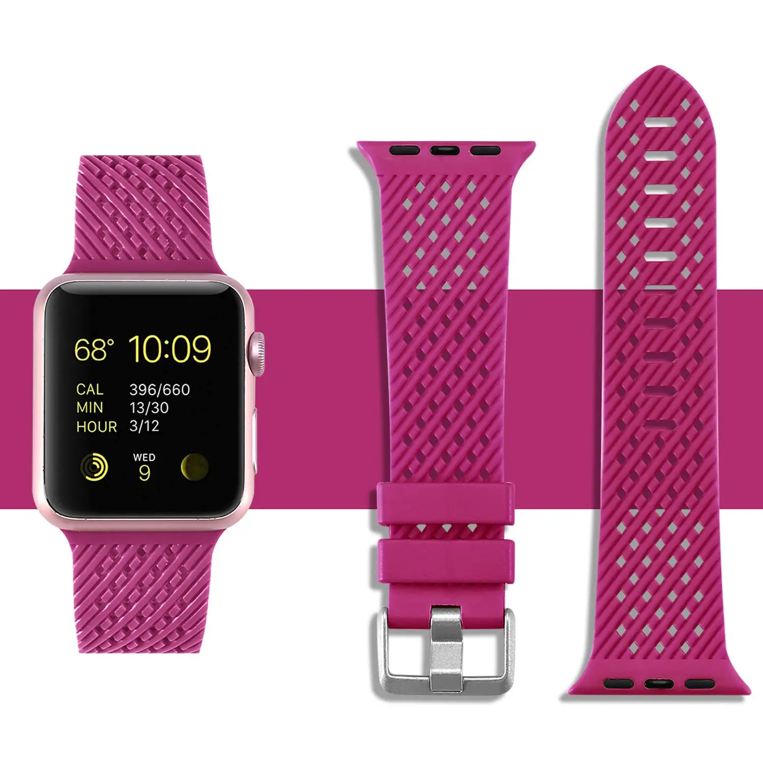 Силиконовый ремешок для Apple watch 44 мм 40 мм 4 5 iwatch 38 мм 42 мм ромбический узор браслет для часов Apple watch 4 3 2 38