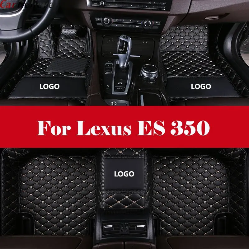 

Leather Floor Mat All Weather Full Set Trimmable Heavy Duty Interior Car Carpet Floor Mat For Lexus ES 350