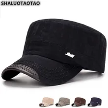 SHALUOTAOTAO, новинка, весна-осень, Мужская кепка на плоской подошве, модные хлопковые шапки в стиле милитари, простая Кепка для отдыха, регулируемый размер, брендовая Кепка s Snapback