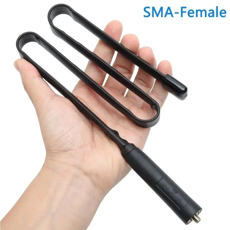 SMA-Female разъем двухдиапазонный 144/430Mhz 47 см Складная тактическая антенна CS для рации Baofeng UV-5R UV-82 радиолюбителей