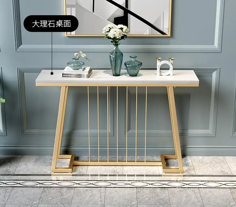 

Marble porch table rack simple modern corridor luxury end view cabinet against the wall entrance porch table