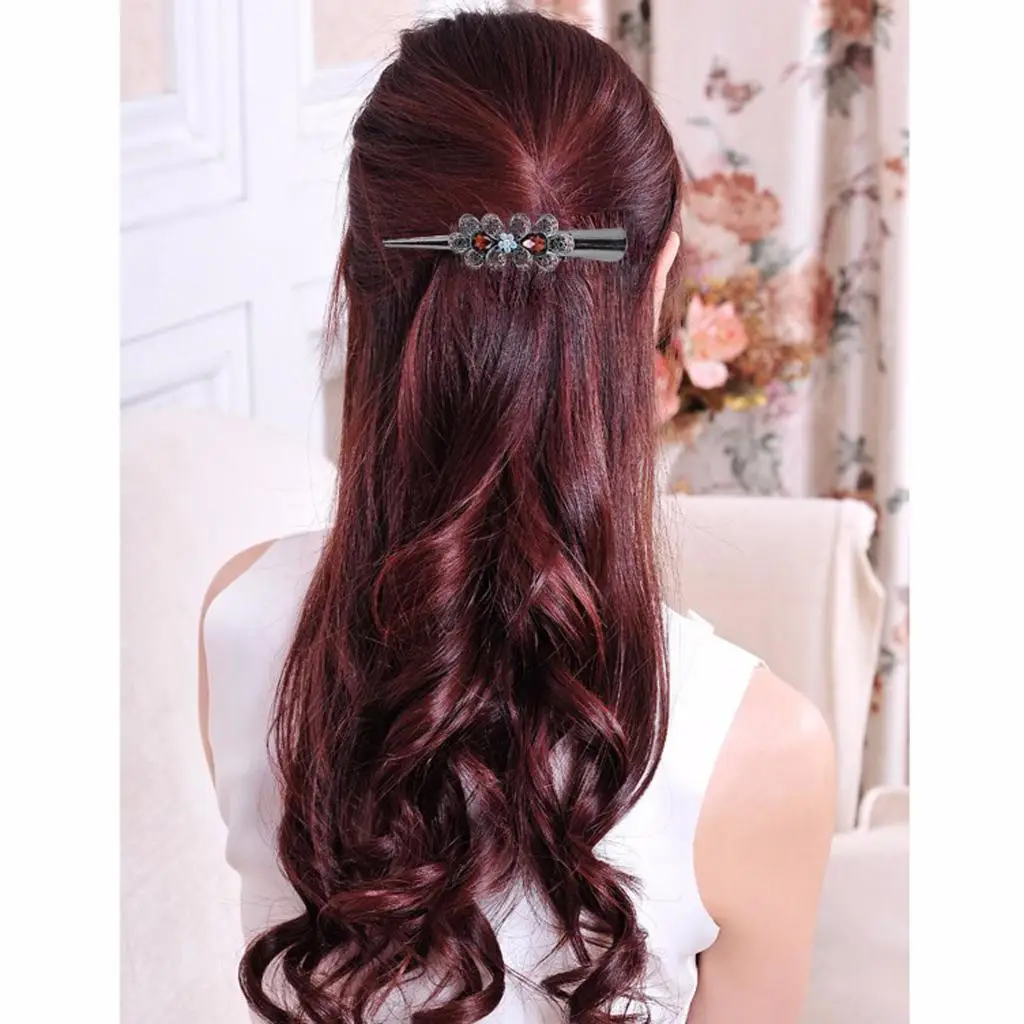 Crystal Large Alligator Hair Clip Duckbill Hair Grip Clamp Ladies Hair Jewelry