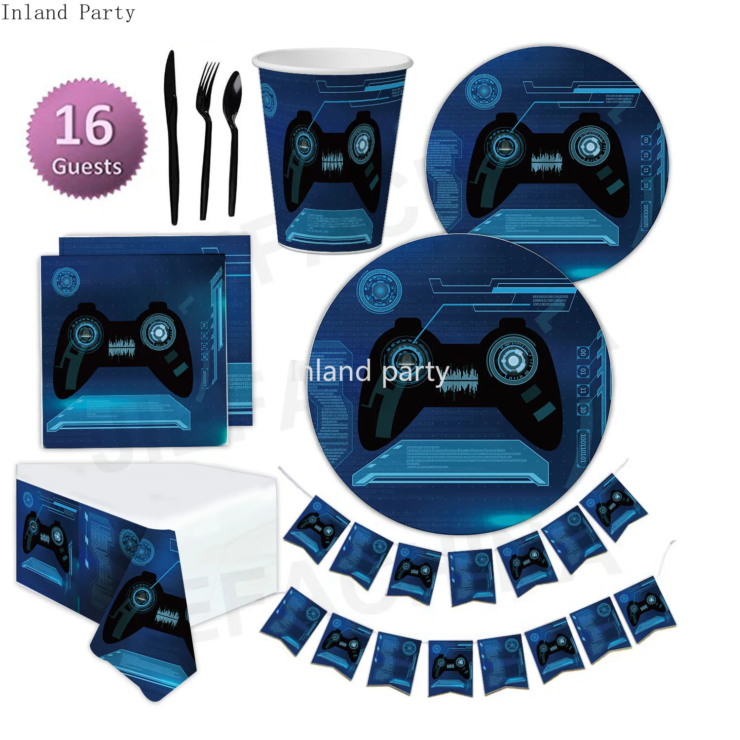 16 x Epic Gaming Paper Napkins Gamer Birthday Party 33cm