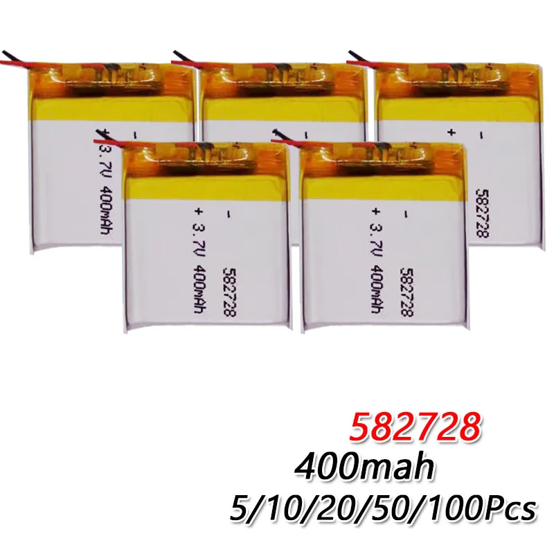 400mAh 3 7 V 582728 литий-полимерный литий-ионный аккумулятор для умных часов GPS PDA