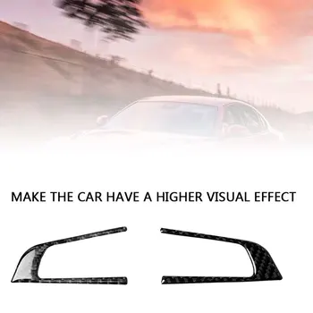 

2pcs/set Steering Wheel Decorative Frame Cover Carbon Fiber Decor Replacement For Alfa Romeo Giulia 2017-2019