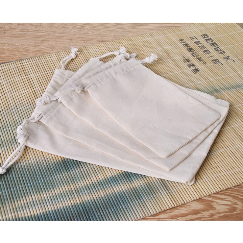 10pcs cotton bags gift drawstring pouch gift box packaging bags linen jewelry display Xmas wedding sack burlap bag Diy