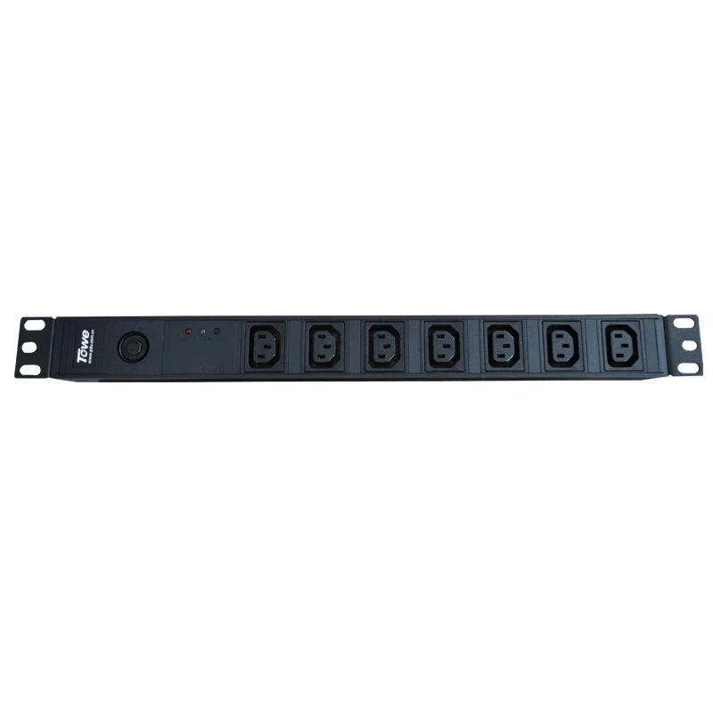 PDU SPD EN10/I709PS 10A 7 WAYS IEC320 C13 Overload Protect Cabinet Socket Power Distribution Unit Surge Protector