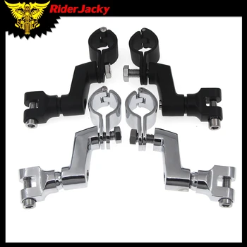

For Harley Clamps Mounting Kit,Fits any bikes with 1 1/4'' engine guard or frame tube 1.25'' engine guards Foot Peg Mounts Clamp