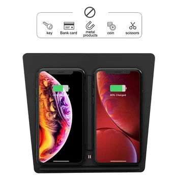 

Wireless Intelligent Phone Charger Dual Phones Charging Anti-Skid Car Mount Auto 10w Car Fast Charging for Tesla Model 3