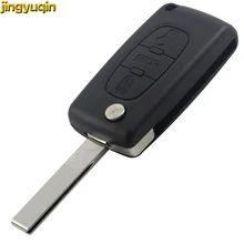 Jingyuqin-carcasa de llave remota con 3 botones para Citroen C2 C3 C4 C5 C6 C8 XSARA PICASSO Peugeot 207 307 308 407 607 HU83/VA2