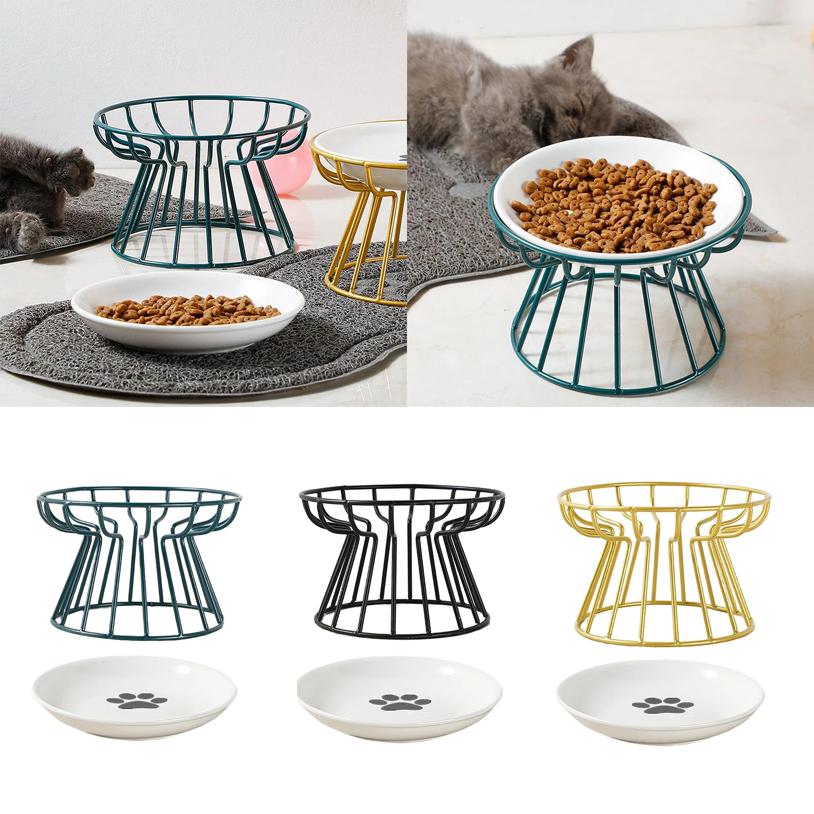 Pet Dog Cat Bowl Elevated Raised Bowl with Stand for all Breeds Small Dog Cat Pet Dog Cat Bowl Elevated Raised Bowl with Stand for all Breeds Small Dog Cat