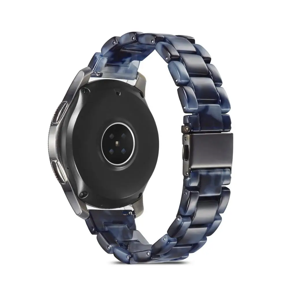 22 мм ремешок для часов из смолы для samsung galaxy 46 мм gear s3 ремешок из нержавеющей стали с пряжкой huawei gt ремешок для часов - Цвет ремешка: midnight blue