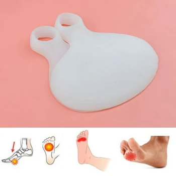 

1 Pair Health Care Transparent Silicone Foot Pads Pain Relief Anti-Slip Heel Pad Toe Separator Foot Posture Corrector