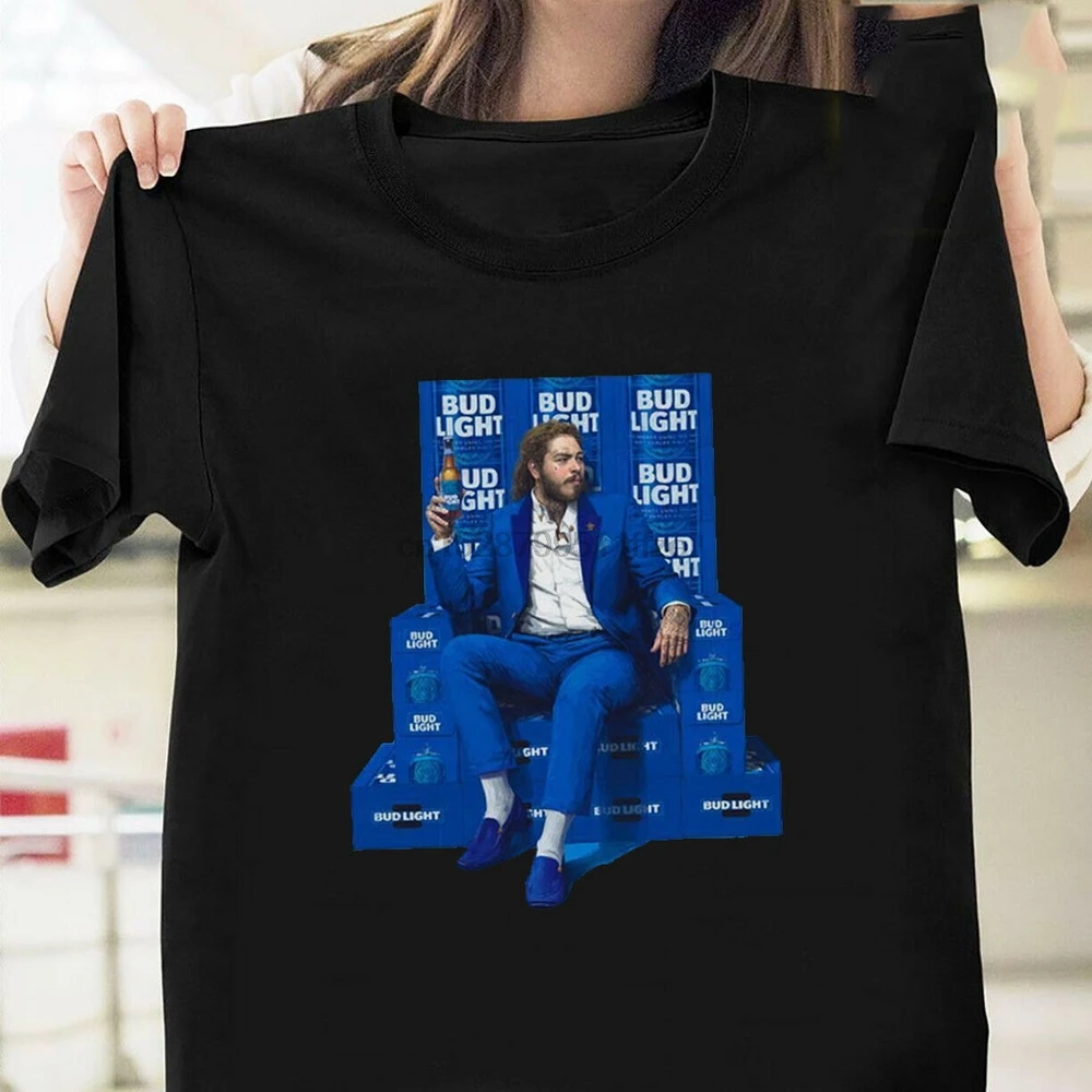 Post Malone Budlight/забавная футболка с надписью черная S-3Xl для молодежи среднего