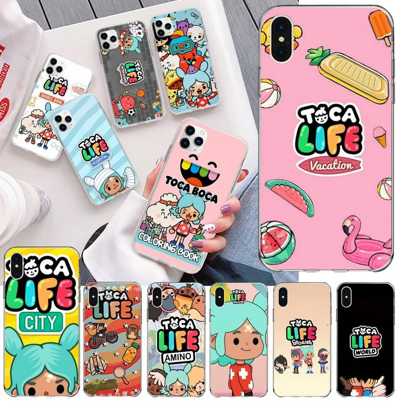 Toca Boca Toca Life World game Phone Case For iphone 12 11 Pro Max Mini XS Max 8 7 6 6S Plus X 5S SE 2020 XR Silicone Soft Cover iphone 8 cardholder cases