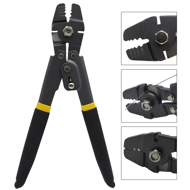 

Carp Fishing Plier Line Cutter Fishing Scissor Multi-functional High Carbon Steel Rope Wire Swager Fishing Terminal Crimper Tool