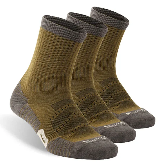3 pair green Носки для бега, ZEALWOOD мужские женские анти блистерные носки для велоспорта спортивные носки для гольфа антибактериальные увлажняющие, 1/3 пар - Цвет: 3 pair green