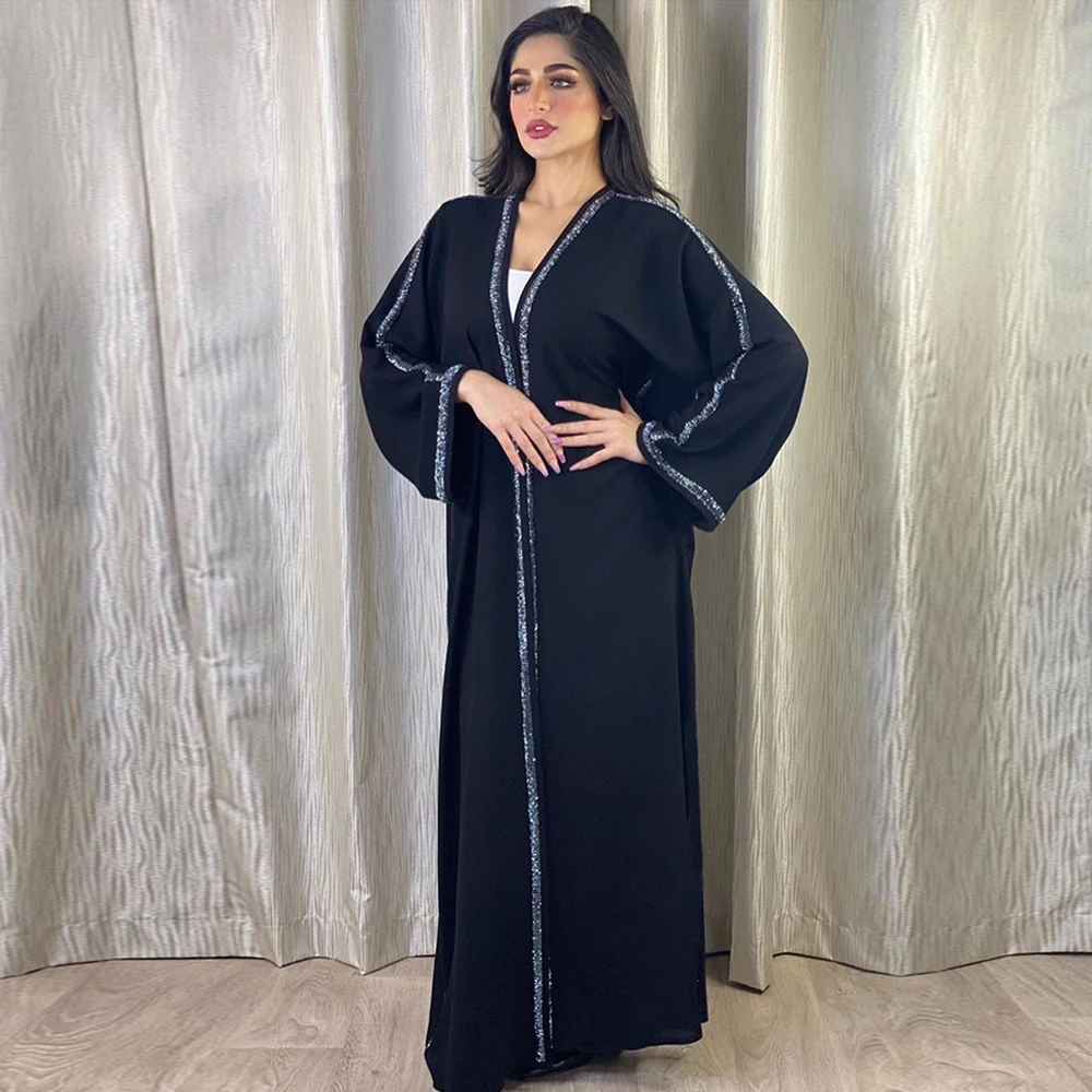 

Ramadan Eid Abaya Dubai Kimono Cardigan Mujer Kaftan Hijab Muslim Jilbab Caftan Turkish Dresses Abayas For Women Islam Clothing