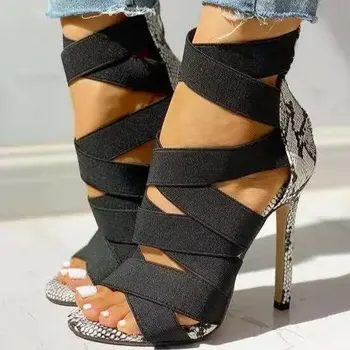 

Women Sandals Gladiator High Heels Fashion Sexy Thin Heel Sandals Shoes Woman ladies Open Toe Women's Shoes Plus Size 43 Sandals