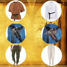 Adult Vintage Medieval Style Cosplay Costumes and Accessories Festive Party Renaissance Fashion Gothic Punk Noble Dress Up New