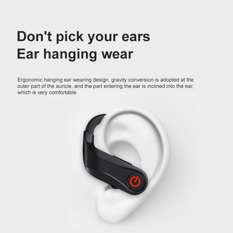 Auscultadores sem Fios Tws Som Hifi Fone de Ouvido Bluetooth Redução de Ruído Auriculares Desportivos Auriculares à Prova Dágua Ipx7 com Microfone Duplo os Mais Novos - Image 3