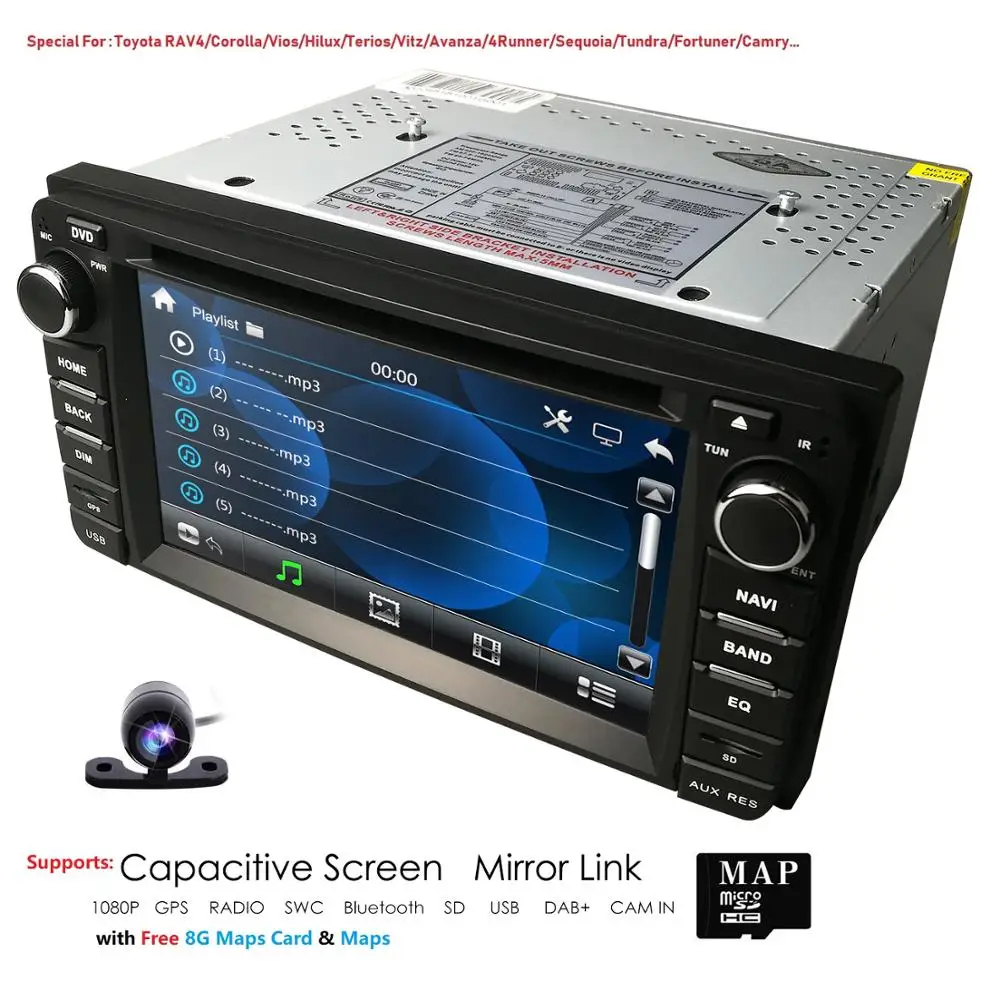  2 din WINCE car Auto Radio GPS DVD Multimedia For Toyota RAV4 Camry Hulix Land Cruisar 100 Yaris Su