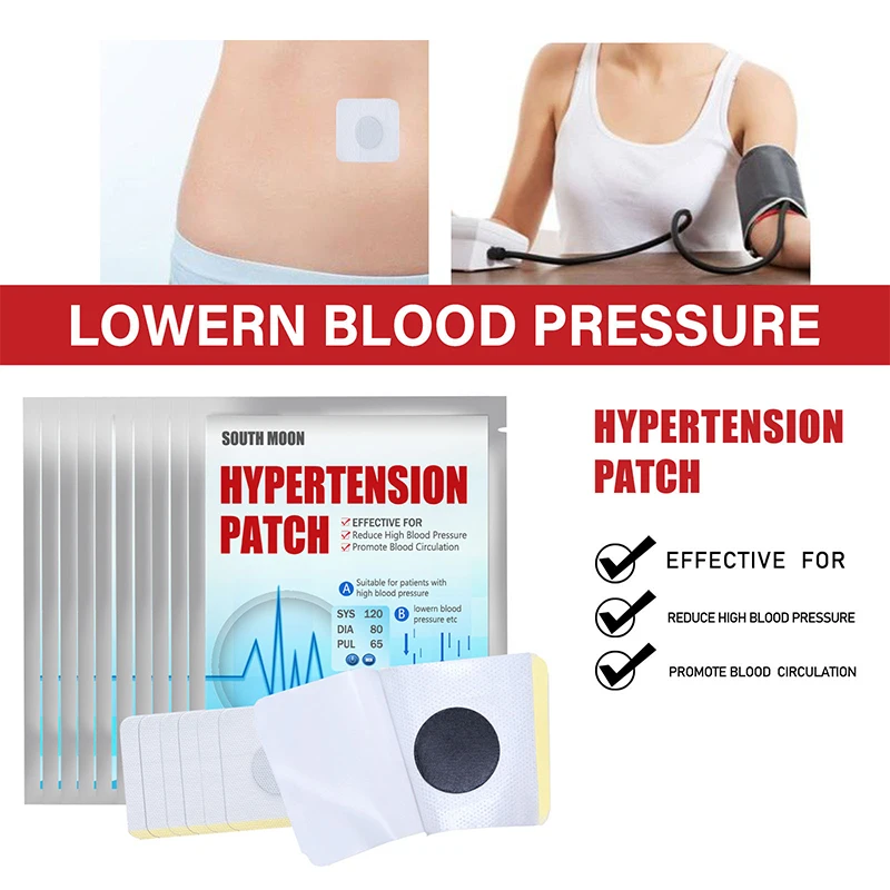 High Blood Pressure Patch 10/30/50/80pcs Hypertension Patch Control High Blood Pressure Medical Plaster Herbal Balance Lower Blood Glucose Treatment
