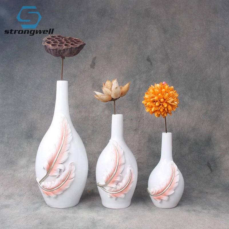 

Strongwell Nordic Resin Flower Vase Flower Pattern Green Plants Hydroponic Device Nordic Vase Desktop Home Decoration