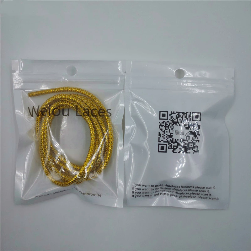 Weiou 100 Pairs A Lot Bulk Drop Shipping Order Silver Black Golden Metallic Yarn Round Shoelaces Top Accessory Ropes Save More