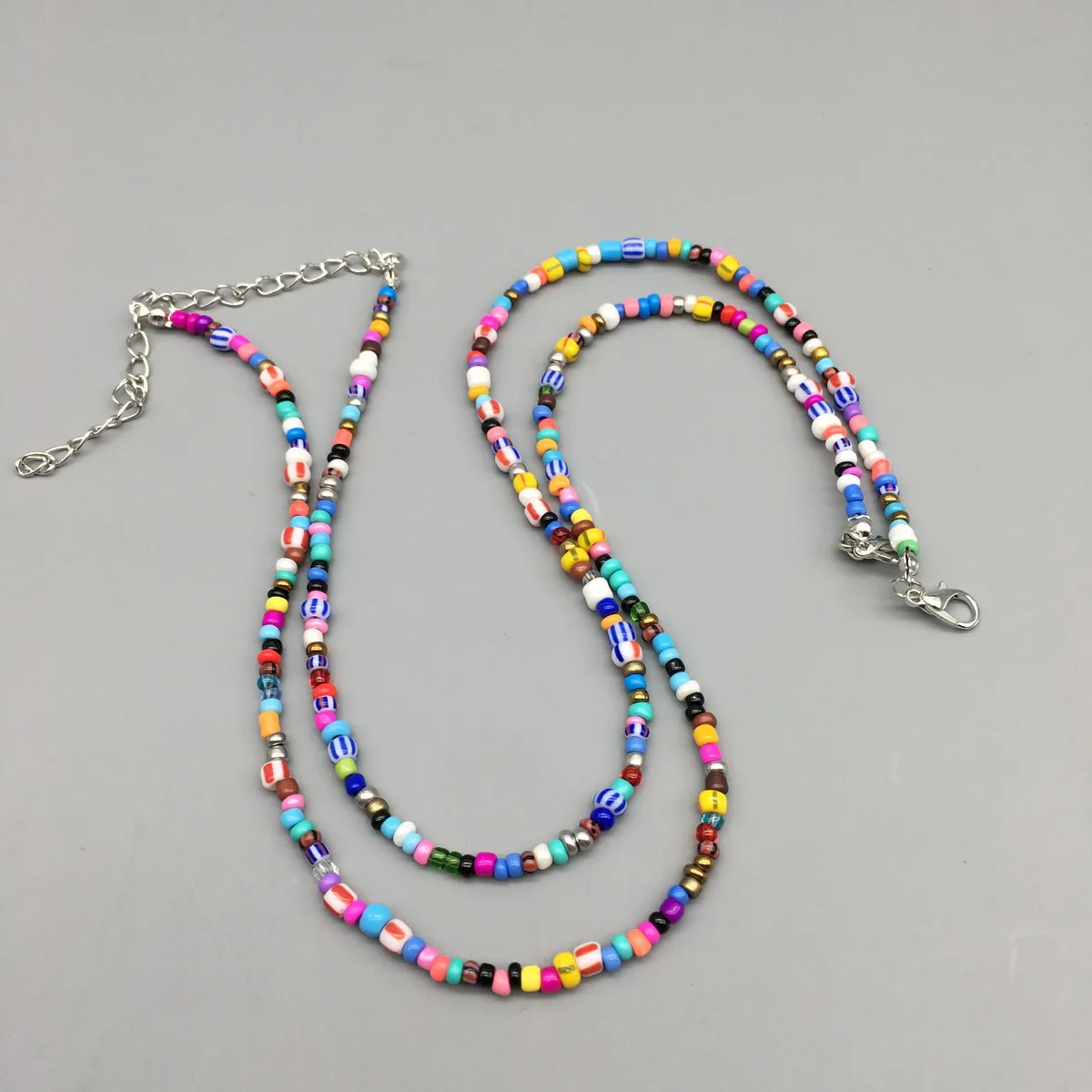 2021 Rainbow Women Short Necklace Fashion Handmade Multicolor Beads Bohemia Women Delicate Choker Jewelry Best Friend Gift - Image 4