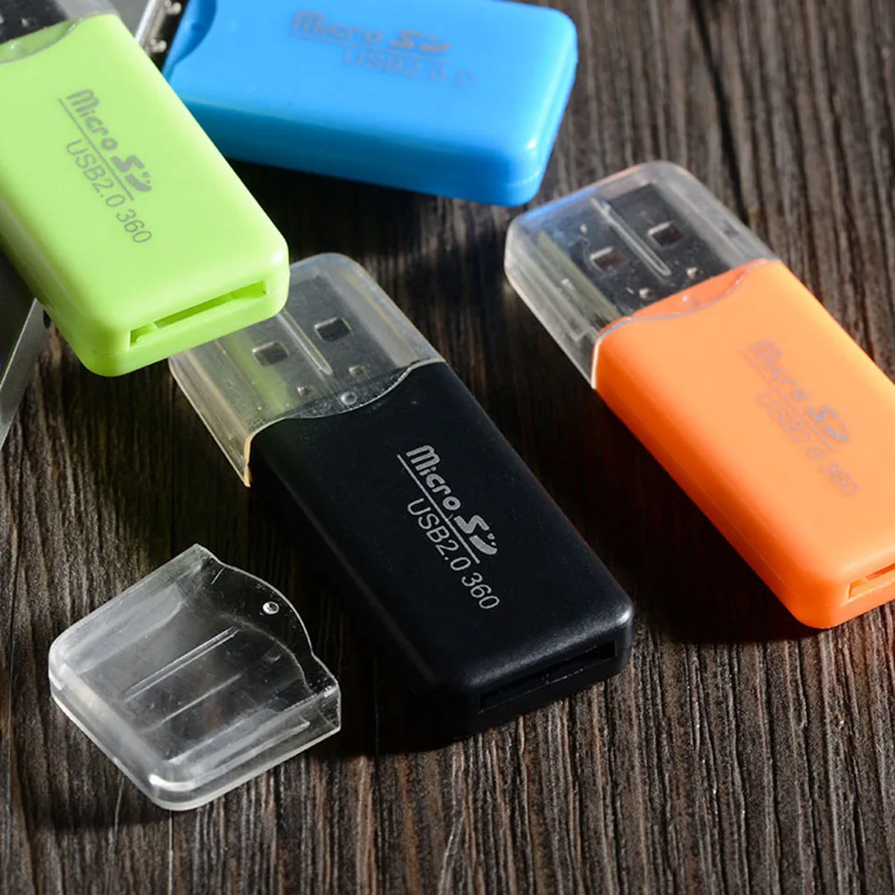 Мини высокое качество мини USB 2,0 кард-ридер для микро карты TF карта адаптер Plug and Play красочный выбор для планшетных ПК